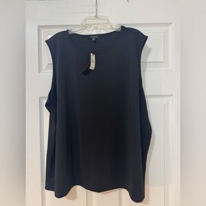 NWT Talbots Woman Black Shell Shirt Plus Size 3X Career Basic Classic